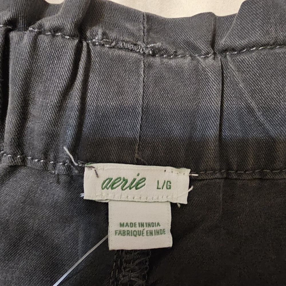 NWT Aerie Lyocell Pull On Shorts Women's Large Comfy Elastic Waist Gray - Picture 3 of 5